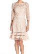 画像1: Tadashi Shoji       Lace Overlay Dress 　ピンク系 (1)