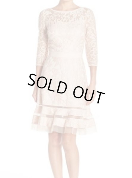 画像1: Tadashi Shoji       Lace Overlay Dress 　ピンク系 (1)