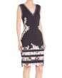 画像1: Tadashi Shoji    　　Embroidered Lace Scuba Sheath Dress ブラック (1)