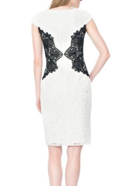 画像3: 【アナウンサー椿原慶子さんご着用】Tadashi Shoji タダシショージ   side Embroidered dress (3)