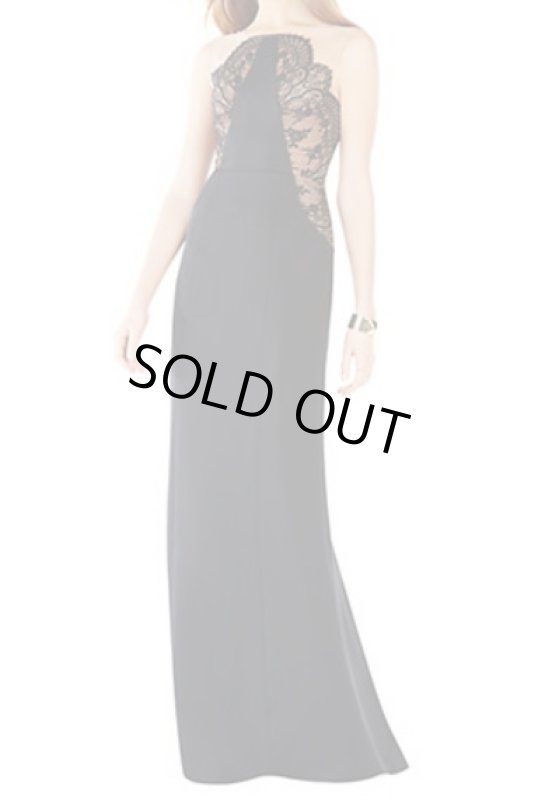 画像1: BCBGMAXAZRIA   　Illusion Lace Top Gown (1)