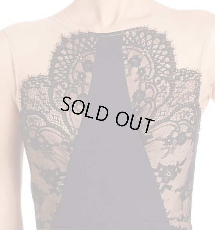 画像3: BCBGMAXAZRIA   　Illusion Lace Top Gown (3)