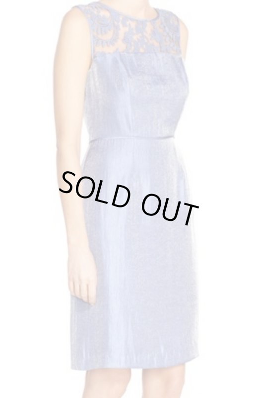 画像2: Adrianna Papell　　レースジャケット付きドレス STEEL BLUE (2)