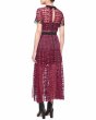 画像2: 再販売！【パリスヒルトン、オリビアパレルモ愛用】Self Portrait　　 Guipure-Lace Midi Dress　Burgundy (2)