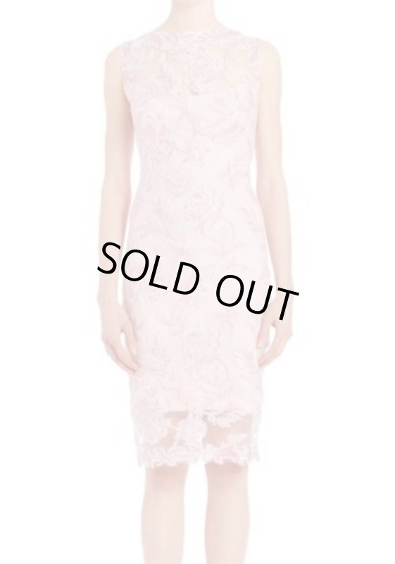 画像1: Tadashi Shoji  タダシショージ　 レースパーティーシースドレス ピンク系 (1)