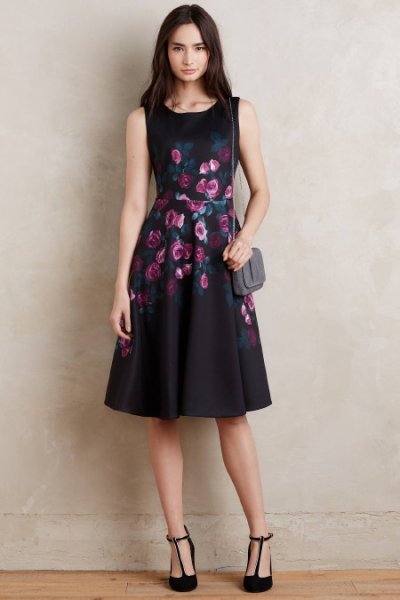 画像1: 【ドラマ使用】ERIN erin fetherston エリンフェザーストン　Sugared Rose Neoprene Dress  (1)