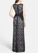 画像2: Tadashi Shoji   Lace & Tape Trim Gown　ブラック (2)