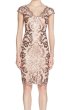 画像1: Tadashi Shoji    Sequined Lace Dress   ローズ系　ピンク系 (1)