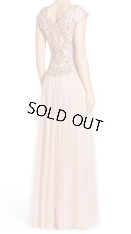 画像2: Tadashi Shoji  パーティードレス　Sequin Mesh Ballgown　ピンク系 (2)