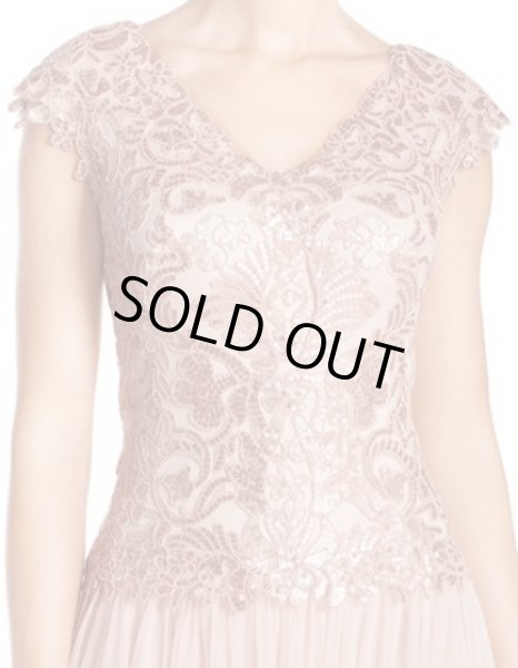 画像4: Tadashi Shoji  パーティードレス Sequin Mesh Ballgown ピンク系 (4)