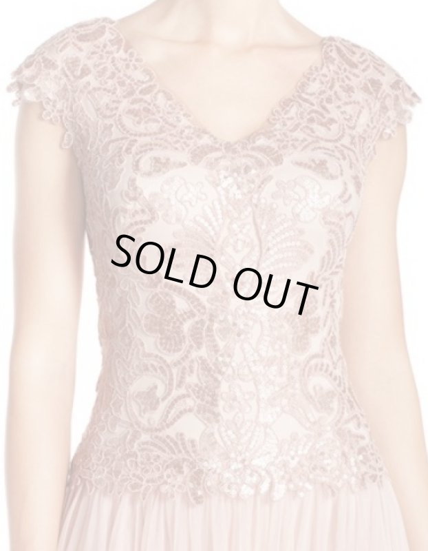 画像4: Tadashi Shoji  パーティードレス　Sequin Mesh Ballgown　ピンク系 (4)