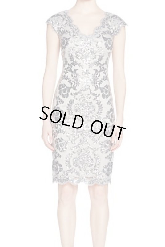 画像1: Tadashi Shoji    Sequined Lace Dress   (1)