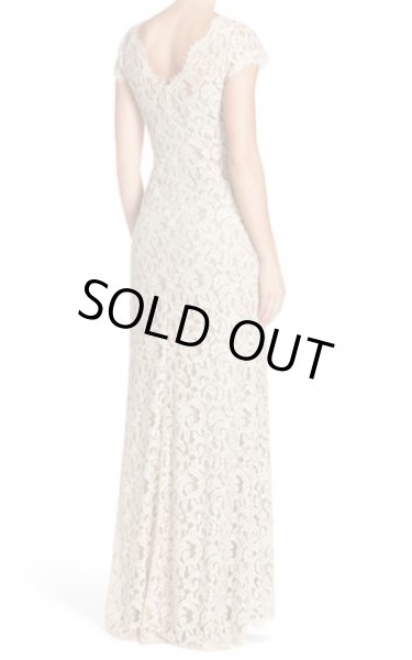 画像2: Tadashi Shoji   パーティードレス Lace Gown ベージュ系 (2)