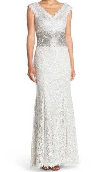 画像1: Tadashi Shoji  　Sequin Tulle Mermaid Gown (1)