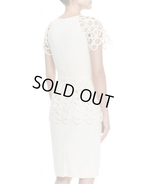 画像2: 80%オフ!即発【キャサリン妃ご愛用】Lela Rose レラローズ Circle-Lace Peplum Dress (2)
