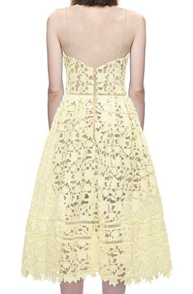 画像2: 【ミランダカー愛用、東京ガールズコレクション使用】Self Portrait セルフポートレート Azaelea Dress イエロー系  41908  43001 (2)