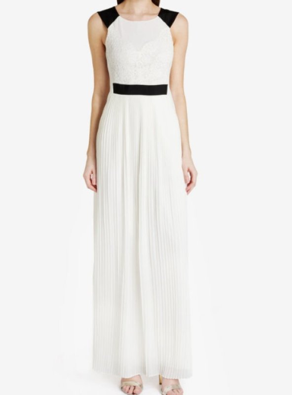 画像1: Ted Baker テッドベイカー 　リバーシブルプリーツマキシドレス (1)