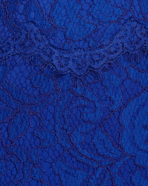 画像3: Tadashi Shoji タダシショージ AMBERLY belted   Lace Combo Gown ラピス ブルー系 (3)