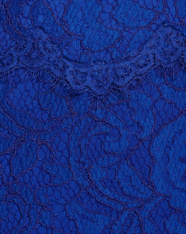 画像3: Tadashi Shoji タダシショージ　AMBERLY belted   Lace Combo Gown ラピス　ブルー系 (3)