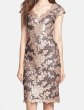 画像1: Tadashi Shoji    Floral Antique Pink Sequin Dress (1)