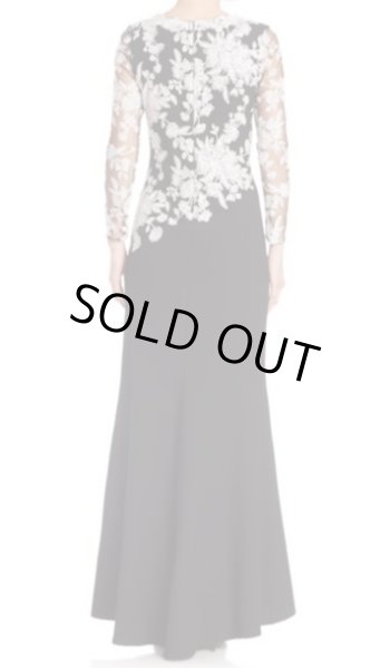 画像3: Tadashi Shoji  パーティードレス Fit & Flare Lace Gown ブラック (3)