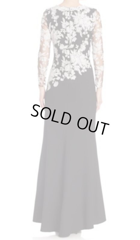 画像3: Tadashi Shoji  パーティードレス　Fit & Flare Lace Gown ブラック (3)