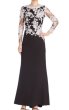 画像1: Tadashi Shoji  パーティードレス　Fit & Flare Lace Gown ブラック (1)