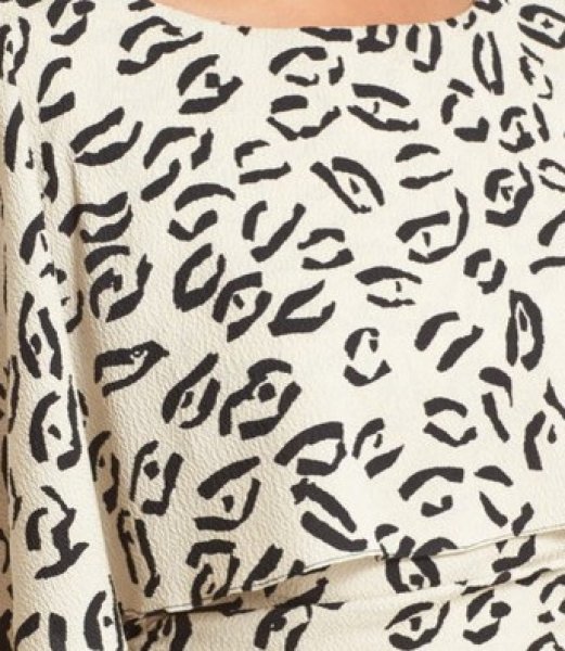 画像4: 【ドラマ使用】Tracy Reese トレイシーリース Asymmetrical Print Stretch Silk Dress Cement Spots (4)