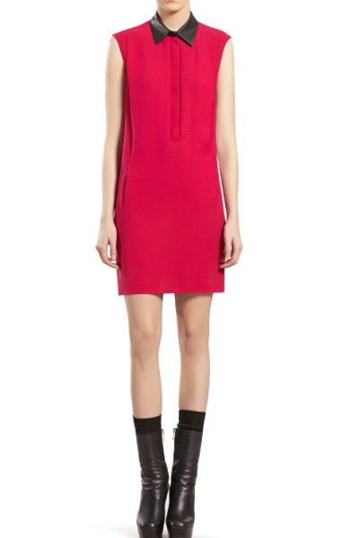 画像3: 【Karen Gillan愛用】GUCCI グッチ Fuchsia Silk Dress with Leather Collar (3)