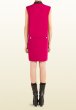 画像6: 【Karen Gillan愛用】GUCCI グッチ　Fuchsia Silk Dress with Leather Collar (6)