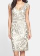 画像1: Tadashi Shoji　 Scalloped-Neck Lace Cocktail Dress FEATHER (1)