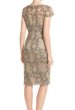 画像2: Tadashi Shoji  パーティードレス　Embroidered Lace Sheath Dress　　スモークパール (2)