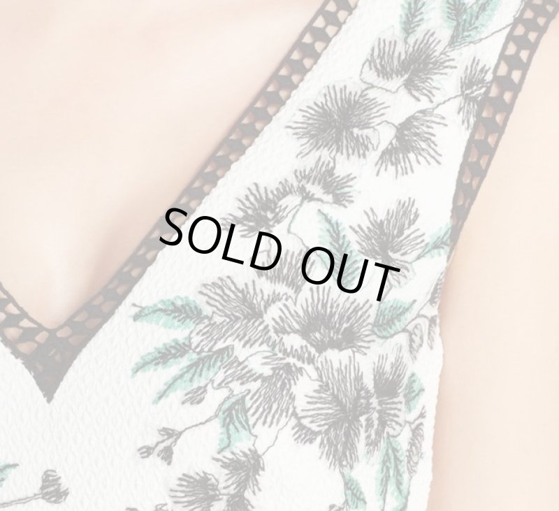 画像3: 再販売【マギーさん、アンミカさんご着用】Tadashi Shoji タダシショージ　　　Embroidered Textured Jacquard Fit & Flare Dress (3)