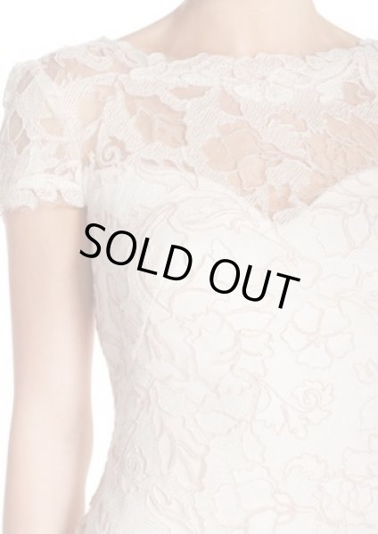 画像3: Tadashi Shoji  パーティードレス Embroidered Lace Sheath Dress アイボリー系 (3)