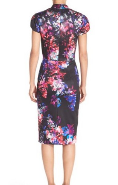 画像2: ドラマ【ミストレス使用】Betsey Johnson    Print Scuba Midi Dress (2)