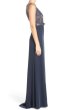 画像3: Tadashi Shoji      　Gavin Embroidered Bodice Gownネイビー (3)
