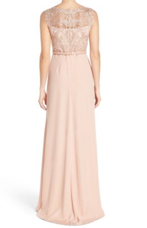 画像2: Tadashi Shoji      　Gavin Embroidered Bodice Gown　ピンク (2)