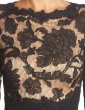画像3: Tadashi Shoji      Three-Quarter Sleeve Lace and Crepe Gown　ブラック (3)