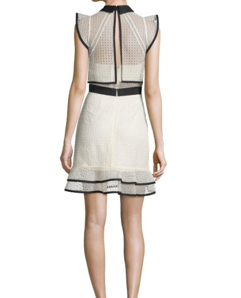 画像2: 【Tamara Ecclestone愛用】Self Portrait セルフポートレート Lace Popover Mini Dress (2)