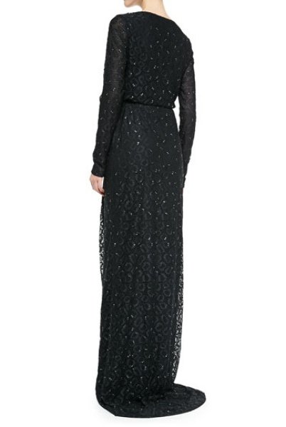 画像2: DIANE VON FURSTENBERG ダイアンフォンファステンバーグ  Elle Embellished Cheetah Lace Wrap Gown (2)