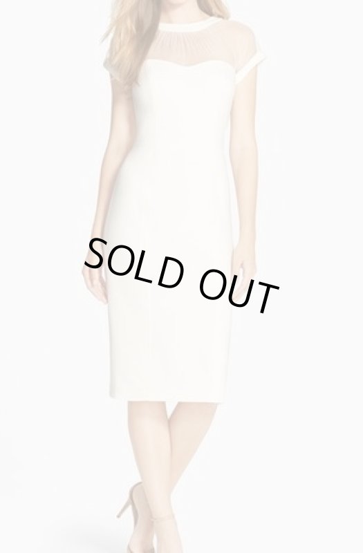 画像1: ドラマ【BONES使用】Maggy London　マギーロンドン　Illusion Dress OYSTER (1)