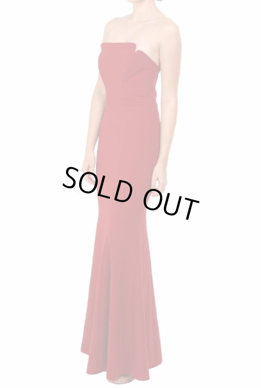 画像4: ドラマ【デビアスなメイドたち使用】Jill Jill Stuart ジルジルスチュアート　Long Strapless Fitted Gown レッド系 (4)