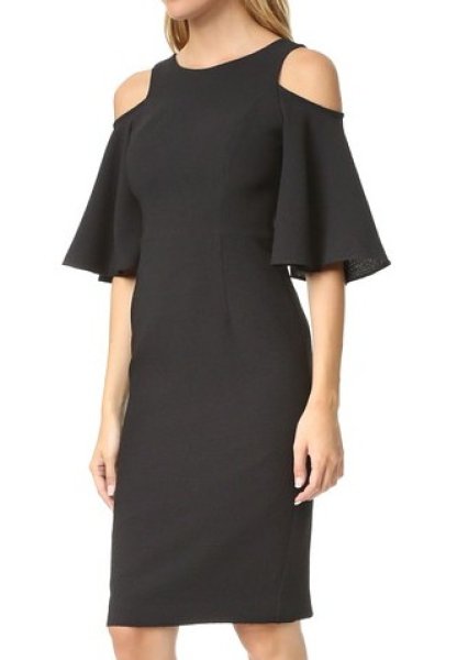 画像3: 【Sunny Hostin愛用】Black Halo    Adara Sheath Dress ブラック (3)