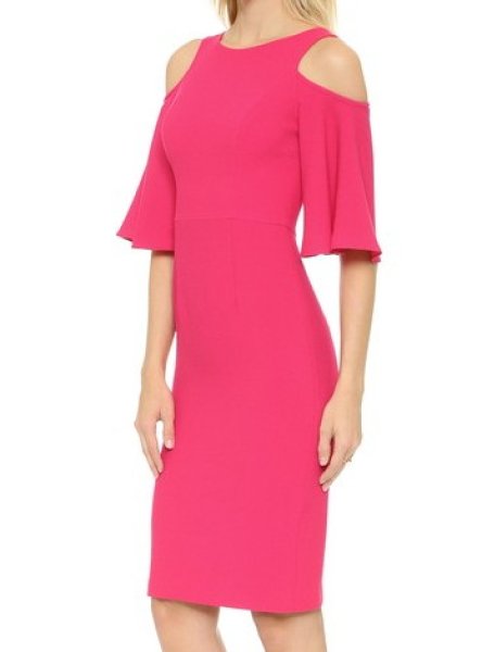 画像3: 【Sunny Hostin愛用】Black Halo    Adara Sheath Dress ピンク系 (3)