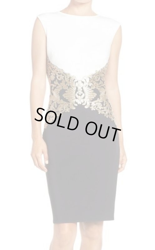 画像1: Tadashi Shoji パーティードレス  Sequin Knit Sheath Dress ブラック (1)