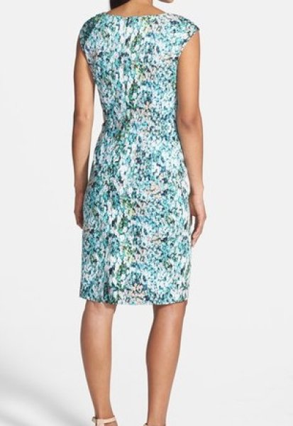 画像2: ドラマ【ミストレス使用】Adrianna Papell アドリアナパペル Surplice Floral Print Sheath Dress (2)