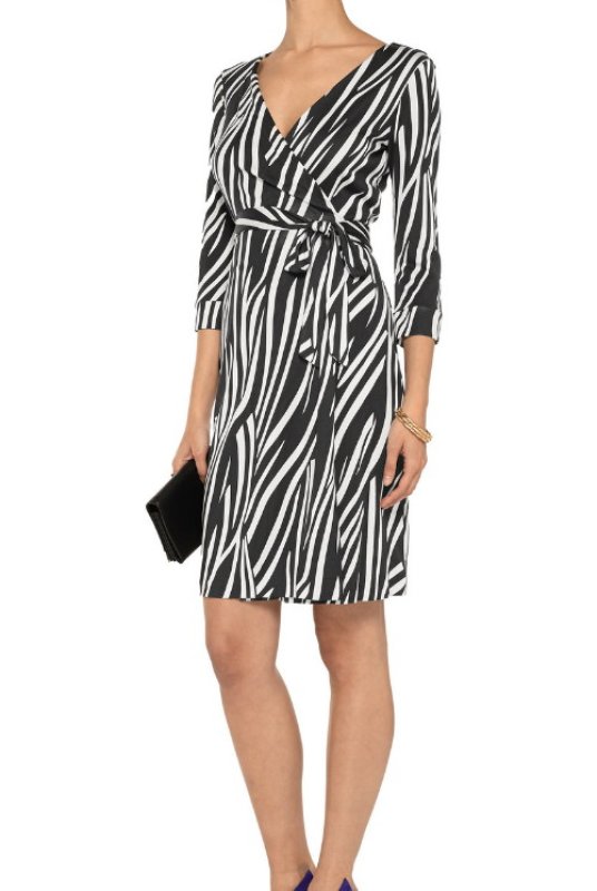 画像2: Diane von Furstenberg　ダイアンフォンファステンバーグ　New Julian Two wrap  dress  Vintage Cornfields Large White  (2)