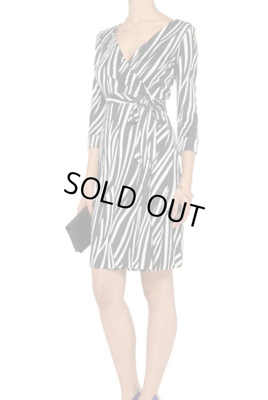 画像2: Diane von Furstenberg　ダイアンフォンファステンバーグ　New Julian Two wrap  dress  Vintage Cornfields Large White  (2)
