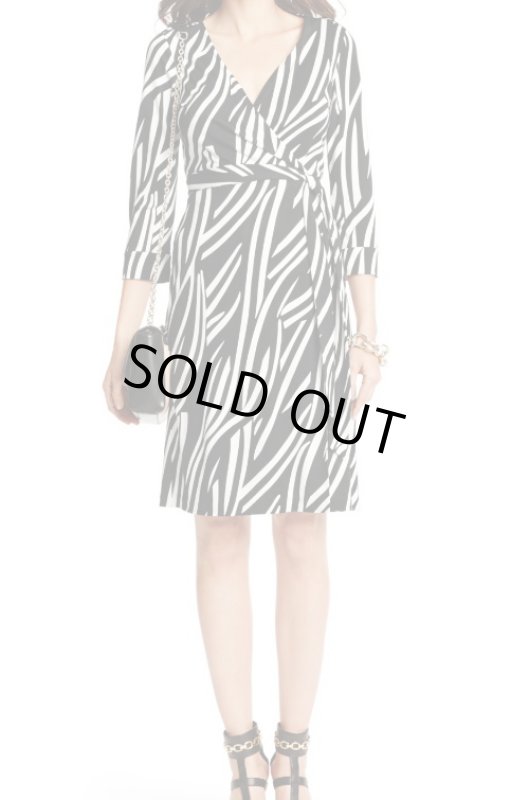 画像1: Diane von Furstenberg　ダイアンフォンファステンバーグ　New Julian Two wrap  dress  Vintage Cornfields Large White  (1)