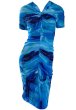 画像2: 【Viola Davis 愛用】 Vera Wang ヴェラウォン　Silk Wave Print Dress (2)